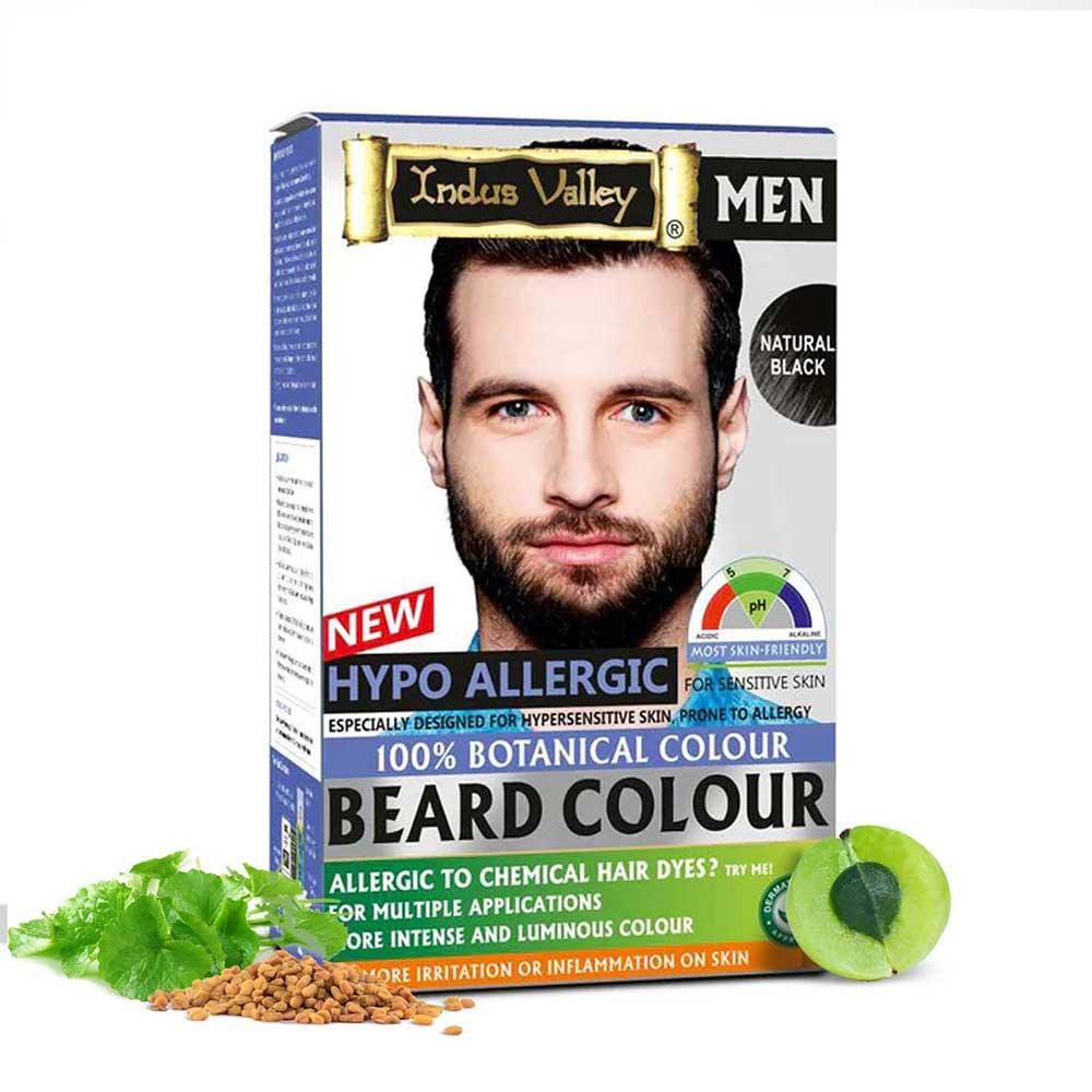 Hypo Allergic Beard Colour - (100g + 15ml)-Black / Single Pack