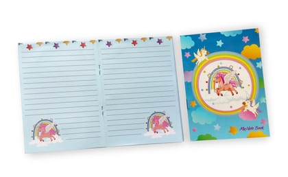 Kids Unicorn Printed Ruled Laminated Cover Colorful Notepad, 32 Pages, (Size: 5.8 x 4 inch) -  10