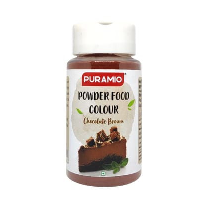 Puramio Powder Food Colour - Chocolate Brown, 125 gm
