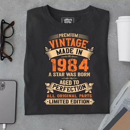 Premium Vintage Made in 1984-Black / S