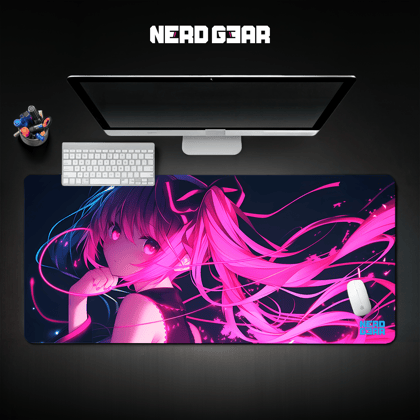 Neon girl Nerdmat-28 x 60 cm
