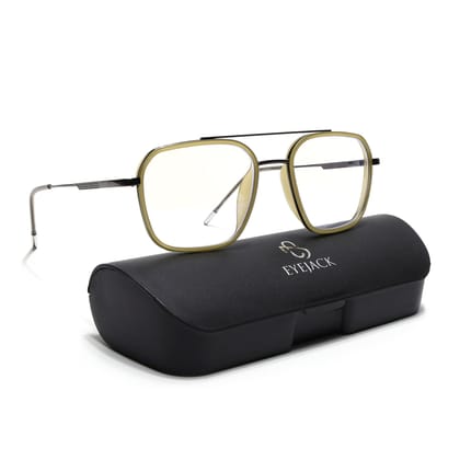 Eyejack Aura Light Green & Grey Wayfarer Eyeglasses for Men & Women (2504FCL1573-C7)