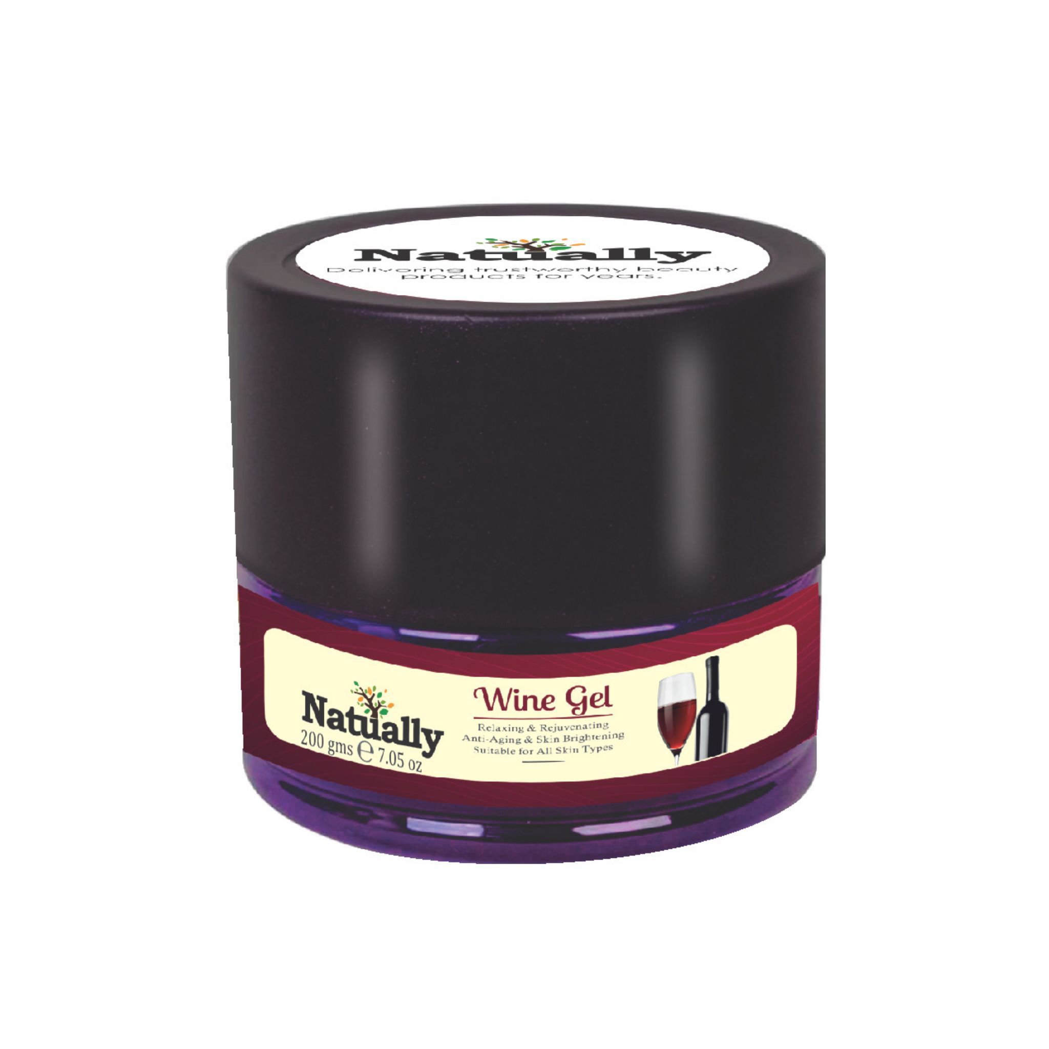 Natually Wine Gel | Relaxing & Rejuvenating Anti-Aging & Skin Brightening | 200g