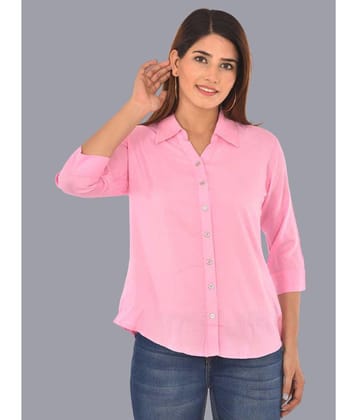 FABISHO Pink Rayon Women's Shirt Style Top ( Pack of 1 ) - None