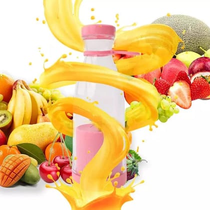 Portable Juicer Blender for Smoothies, Juices and Vegetable Shakes - 6-Blade Design, Wireless Charging |  420ml Multicolor