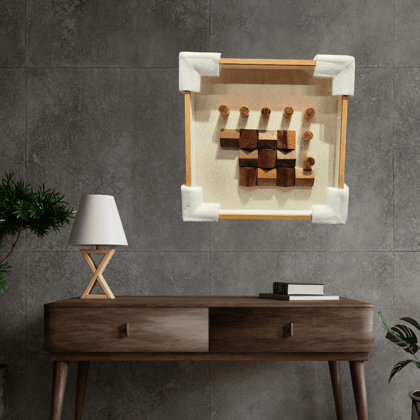 Artistic Wooden Frame Wall Painting Style 43-Wooden Frame | Matt Finish / H: 40 | L: 40 (Inch)