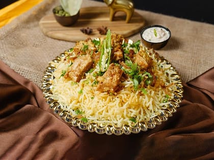 Afghani Chicken Tikka Biryani (Boneless, Serves 1)