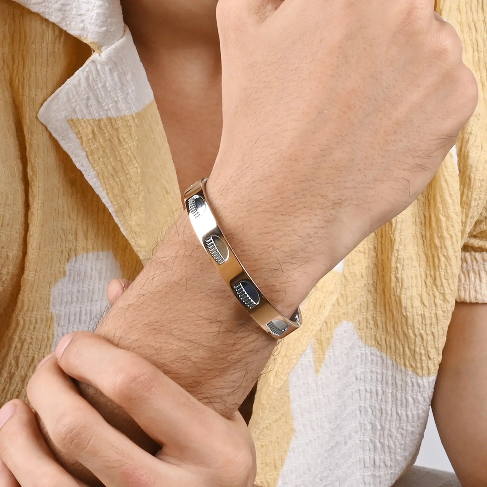 Spiked Rose Gold Kada-Rose gold