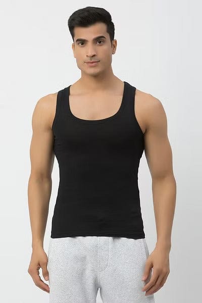 John Players Classic Cotton Vest-L / Black