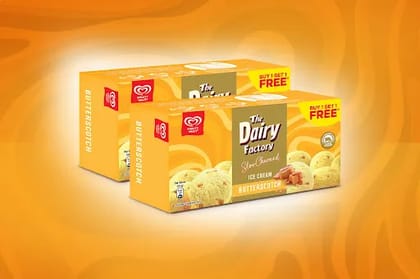 The Dairy Factory Butterscotch Ice Cream PP (700+700ML )