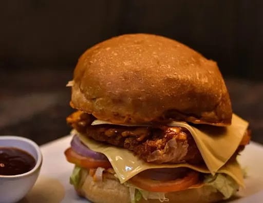 Double Cheese Peri Peri Veg Burger