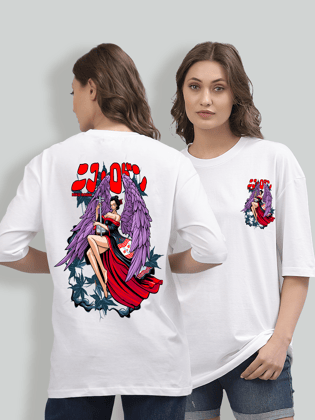 Niko White Oversized Unisex T-shirt-S / White