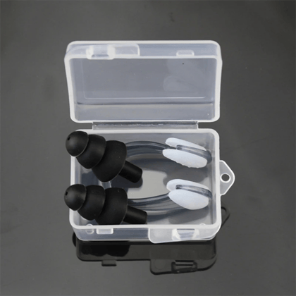 First Lens Swimming Nose Clip & Ear Plugs with a case box ACC01-Black