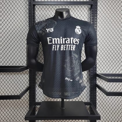 RL Madrid Y-3 Black Limited Edition Jersey 2024 PLAYER VERSION-S
