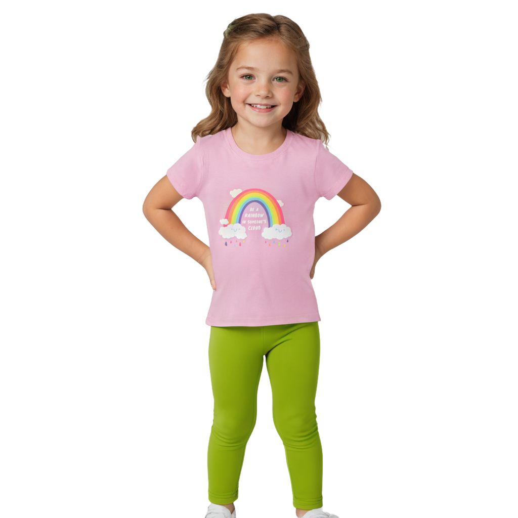 Top Kids Girls T shirt Cotton Bon Bon Pink Rainbow and Cloud 2025 at ShopCircuit | ONDC