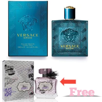 Versace Eros Eau De Toilette  Fragrance for Men 100ml