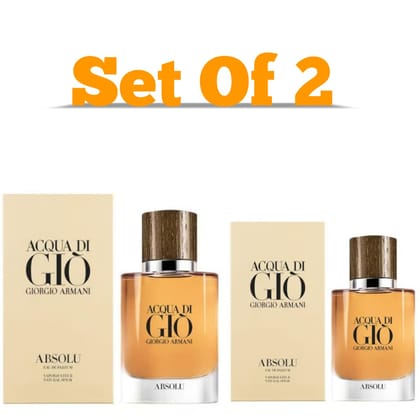 Acqua Di Gio Absolu Perfume EDP 100ml/3.4 Fl oz for Men – Set of 2