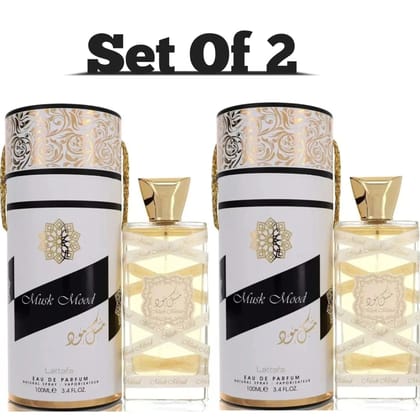 Lattafa Musk Mood Liquid Eau De Parfum 100ml for Unisex – Set of 2