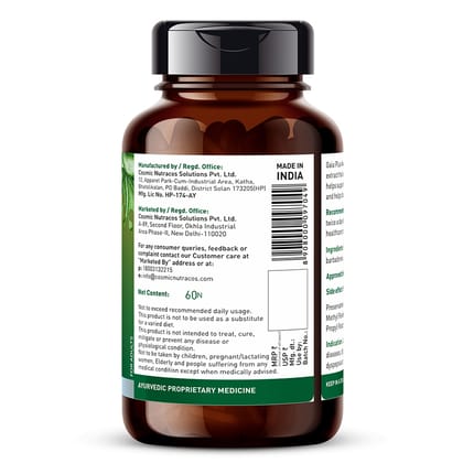 Gaia Aloe Vera Multipurpose Capsules - Skin and Hair Care, Immunity Boost, Digestive Aid - 500 mg, 60 Capsules - Relieves Acne and Pimples - Buy 1 Get 1 Free