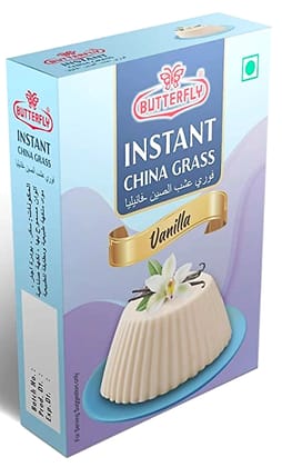 Butterfly Instant China Grass, 50g (Vanilla)  by Butterfly Dessert Mixes and Bakery Needs.