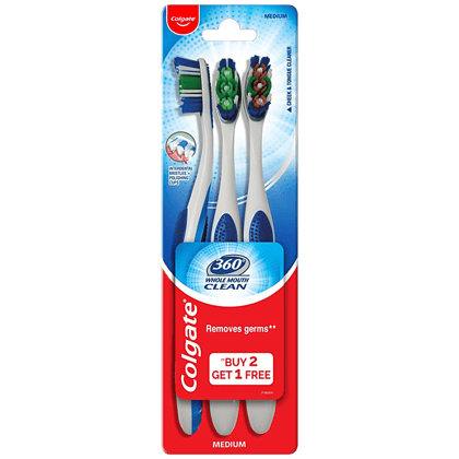 Colgate 360 Soft Toothbrush-4Pcs(B2G2), 4pcs