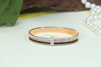 Adjustable Dani Dual Tone Crystals Stone Anti Tarnish Bracelet