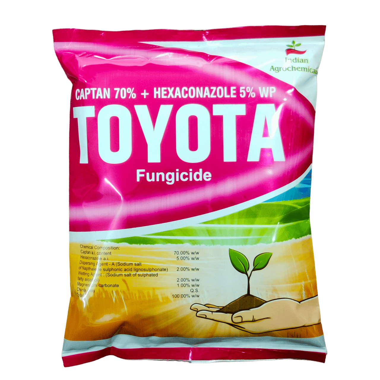 Toyota Captan 70% + Hexaconazole 5% WP Fungicide-1kg (500gm x 2pc)
