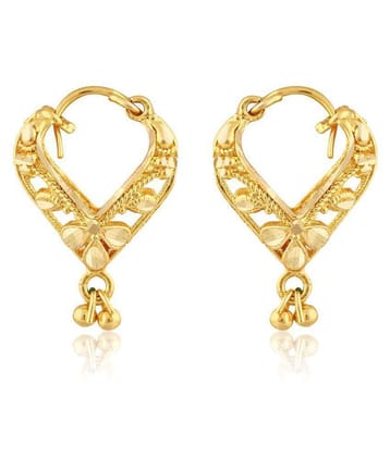 Vighnaharta - Golden Bali Earrings ( Pack of 1 ) - Golden