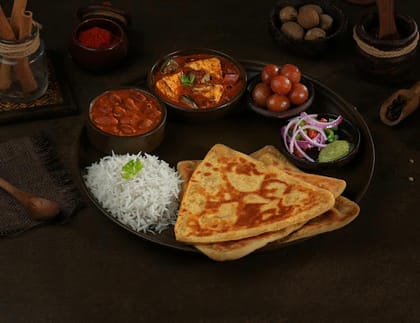 Kadhai Paneer Thali Meal