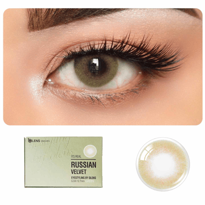 OLENS Russian Velvet Green Monthly (2 Lens/Box)-Plano/Zero Power