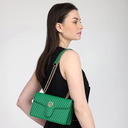 Maddie Flair Sling Bag-19X7X12 CM / Green