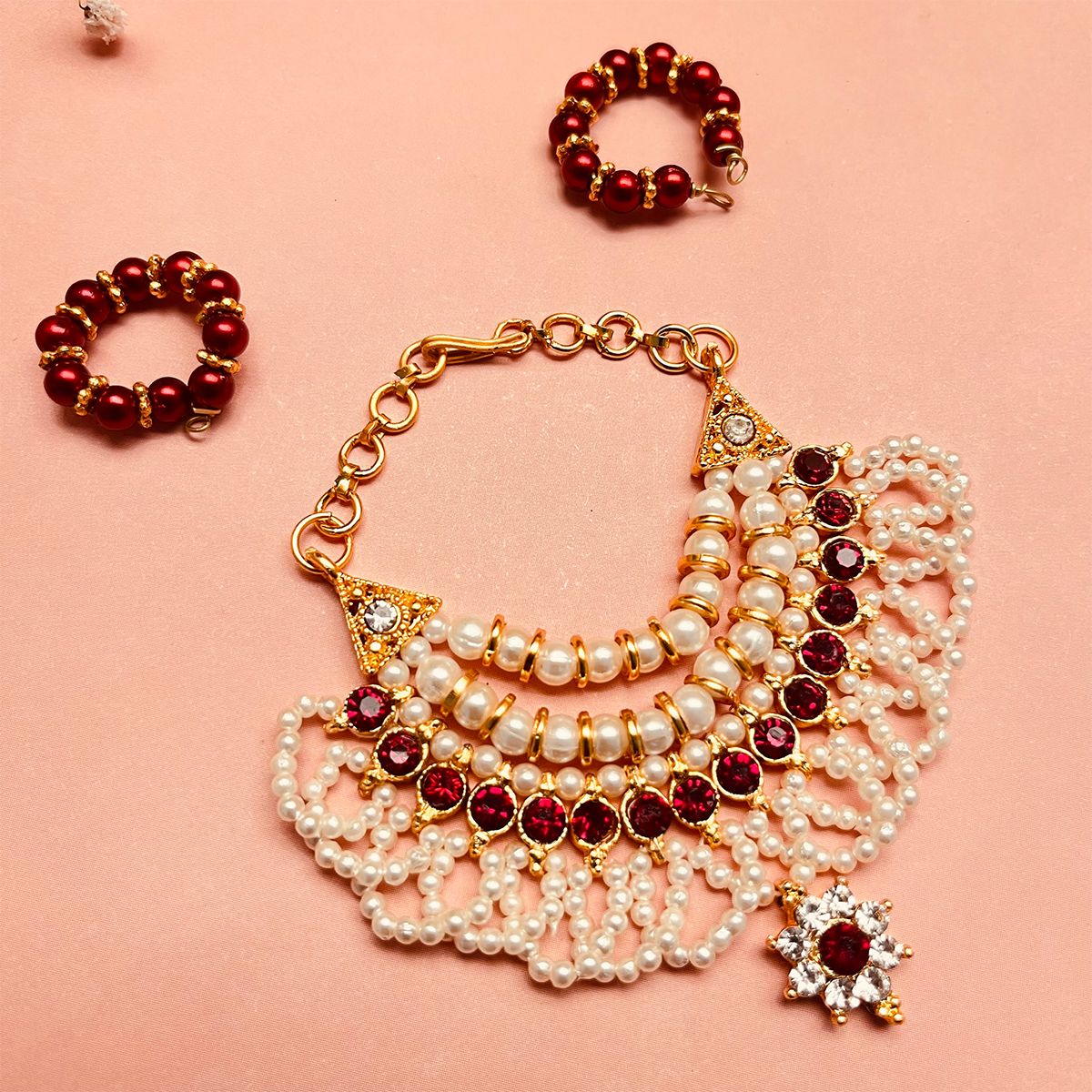 Radha rani choker haar-Idol Height 4 - 8 inches