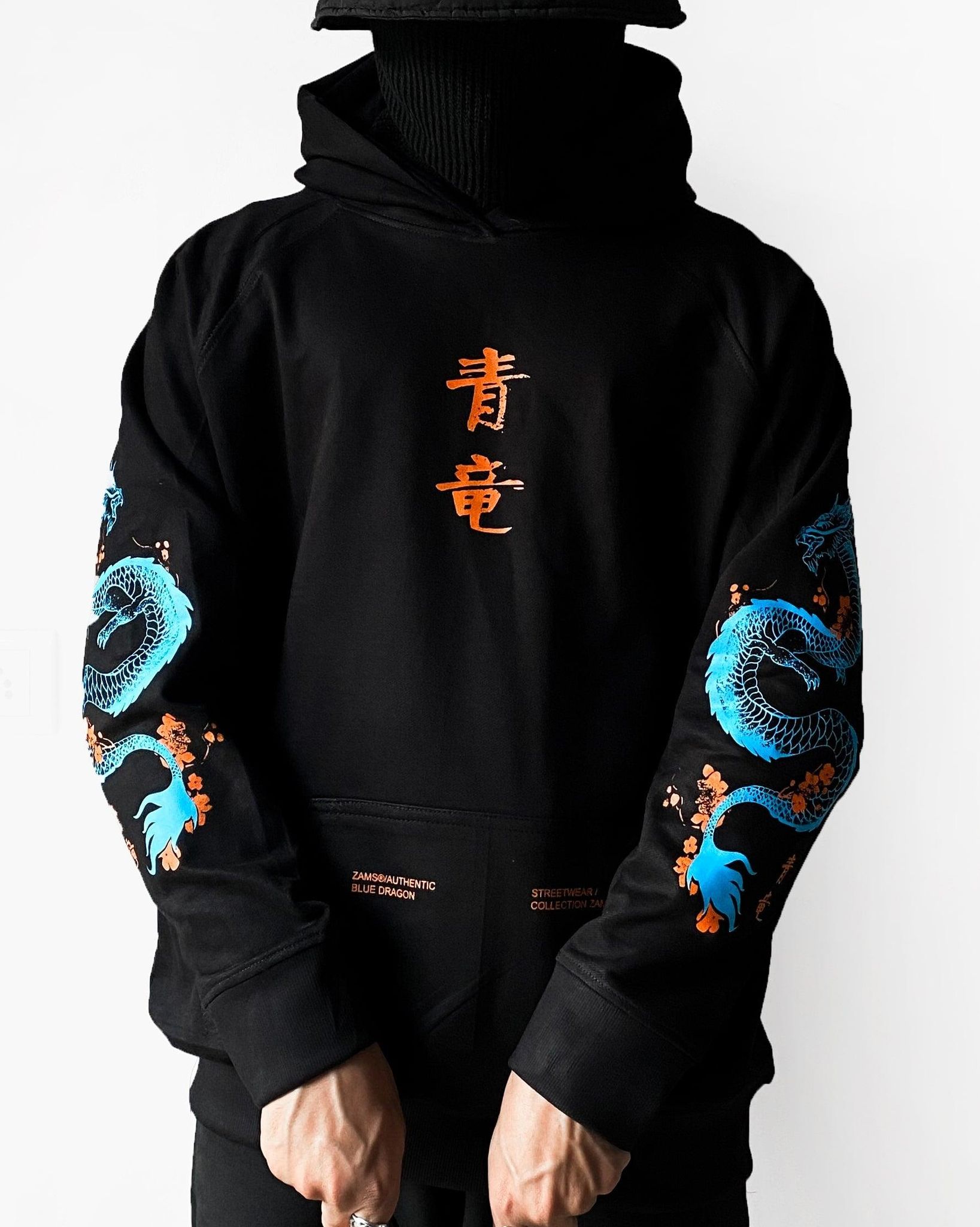 Blue Dragon / Oversized Hoodie-S