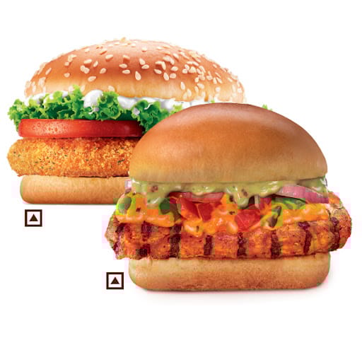 Chicken Tandoori Burger+BK Chicken Burger.