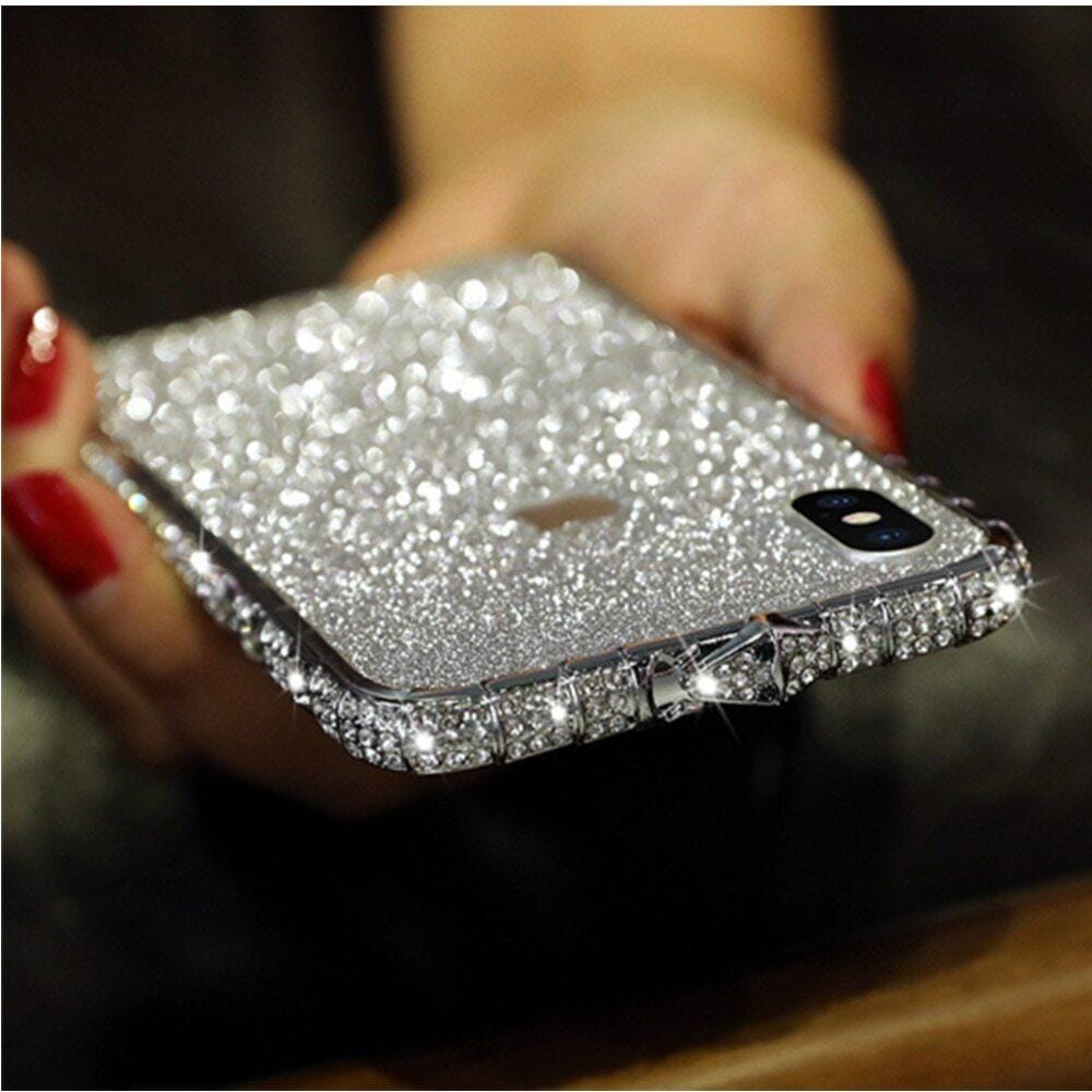 Bling Glitter Diamond Rhinestones Luxury Bumper Cover-iPhone X / XS