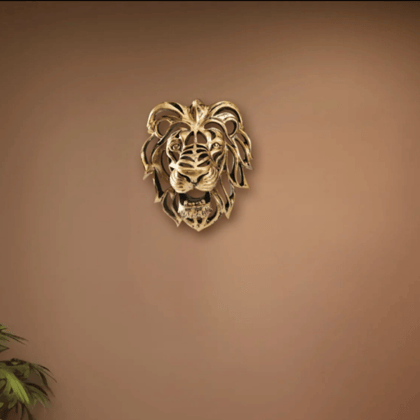 LION HEAD DECOR-SET OF 1 (12 Inch)