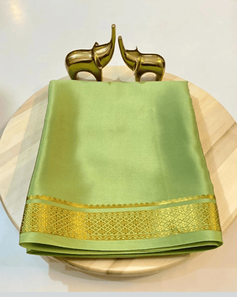 Pista Green Saree in Soft Silk fabric