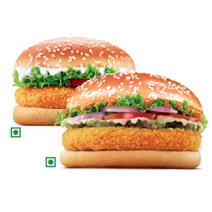 Original Whopper Veg+BK Veggie Burger.