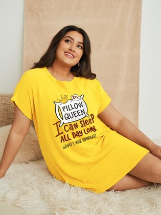 Pillow Queen (Plus Size)-Yellow / 4XL
