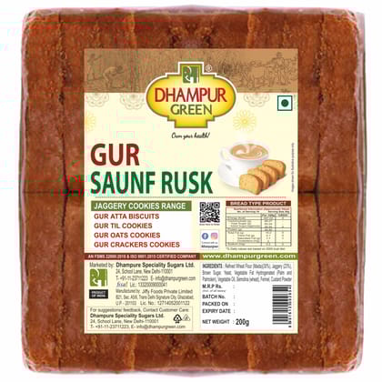 Gur Saunf Rusk 200g