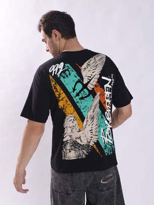 PUNK Forbidden Oversized T-Shirt for Men - Black | Edgy Streetwear-XS / Black