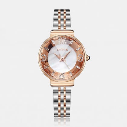 OASIS White Dial Dual Tone Women Watch