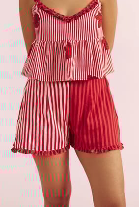 Mad Love Striped Shorts-XS