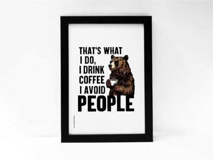 "Introvert on Caffeine" Poster – Add a Touch of Personality to Your Space
