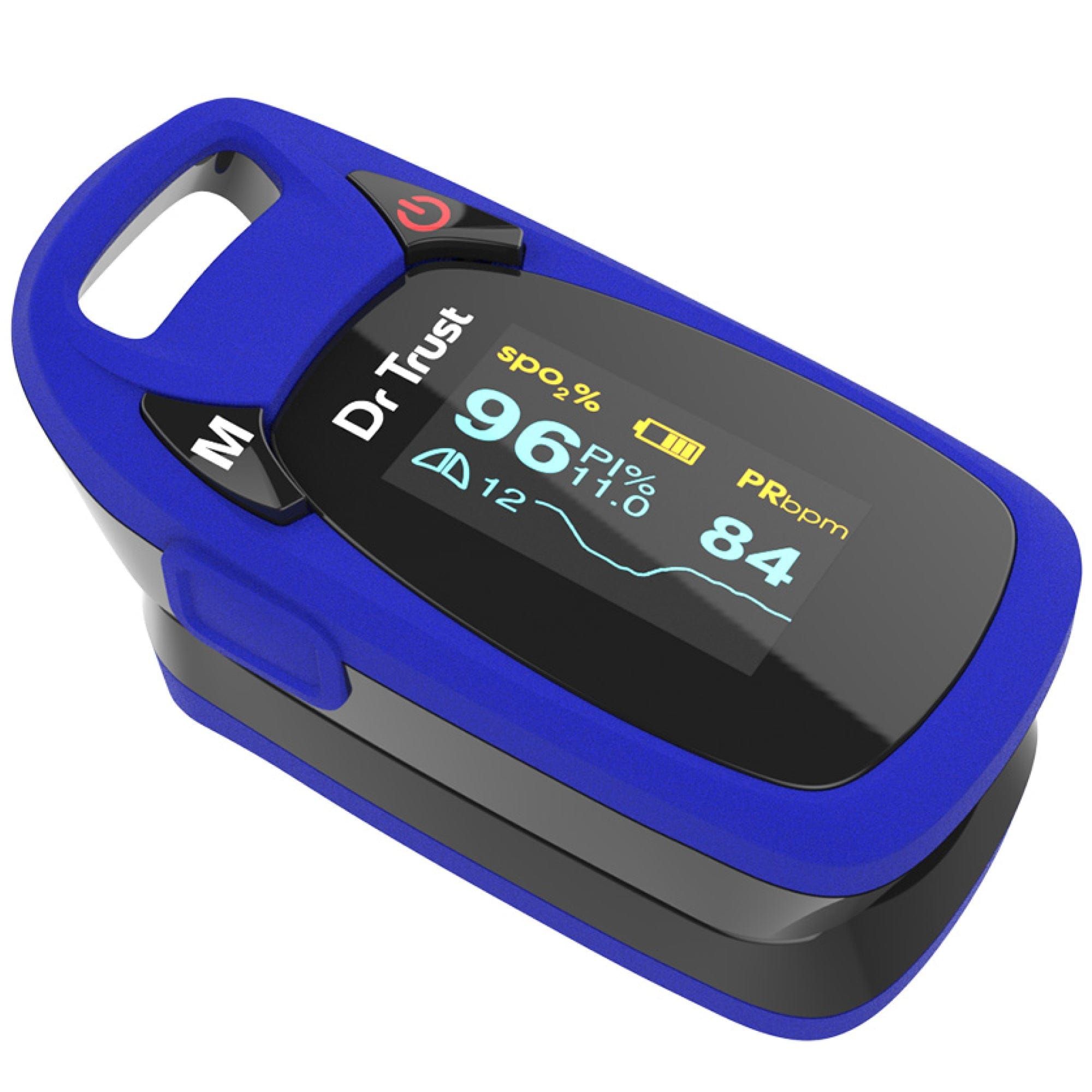 Dr Trust USA Professional Series Finger Tip Pulse Oximeter Sp02 check (Blue) 202