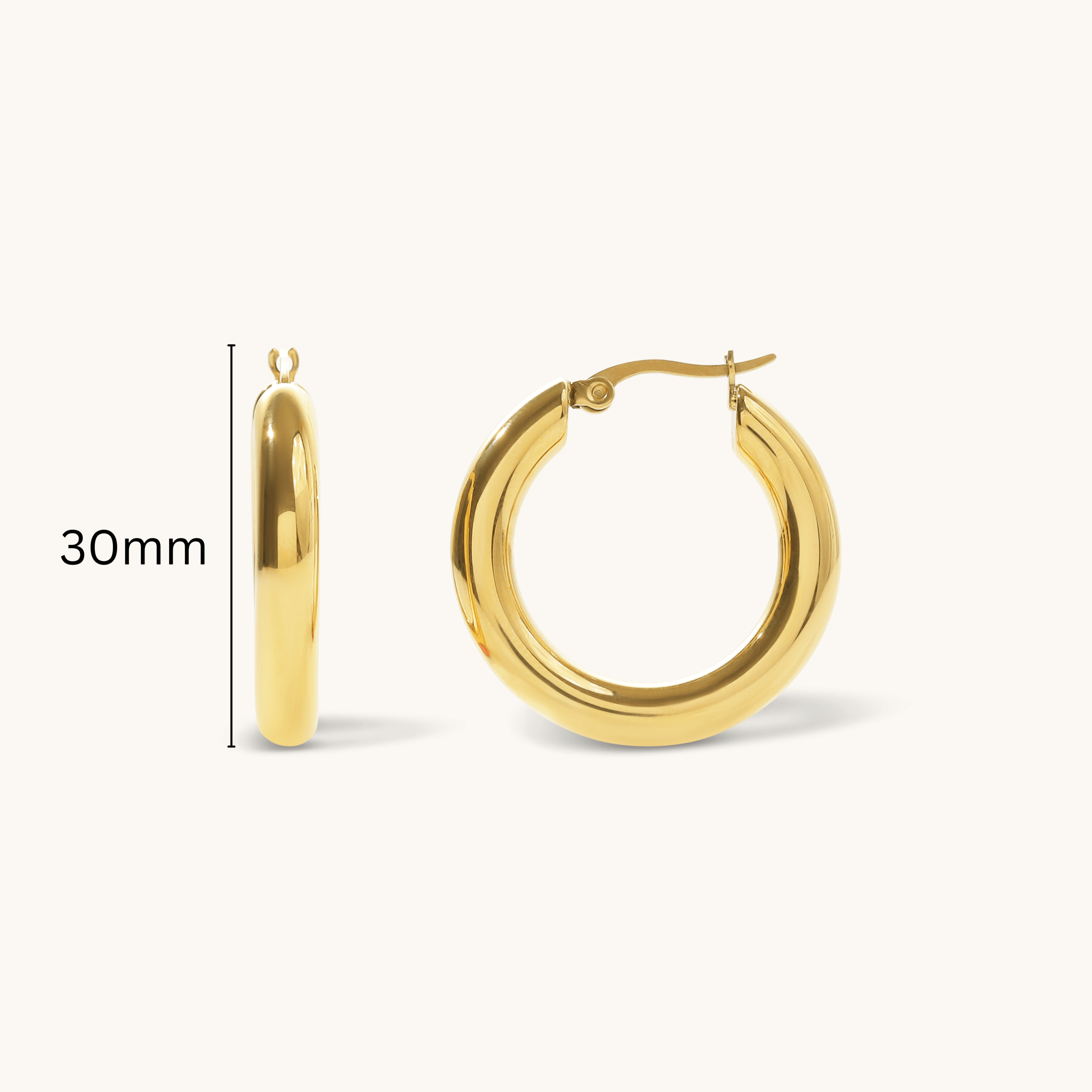 Celine Hoops Large - 18K Gold Plated