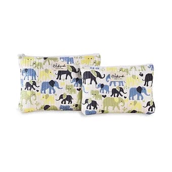 Quilted Cotton Blue Utility  Pouch Combo Set