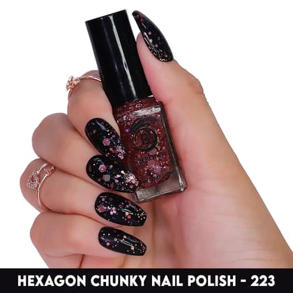 HEXA HOLO CHUNKY NAIL POLISH - BNP 223