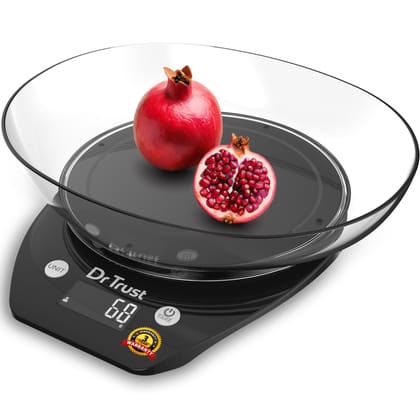 Dr Trust USA Digital Kitchen Weight Machine with Bowl for Healthy Cooking & Baking, Multi-purpose, Precision Weighing Scale 531 Measure up to 5 kg, Diet Food, Precision Nutrition BPA Free Bowl & 