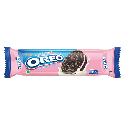 Cadbury Oreo Cream Biscuit Strawberry, 113.75 g
